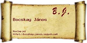 Bocskay János névjegykártya